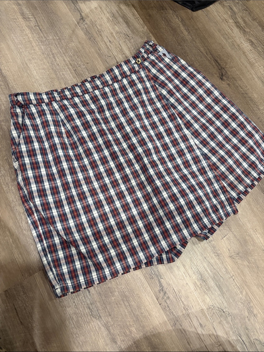 Vintage Plaid Skort in Red, Blue & White